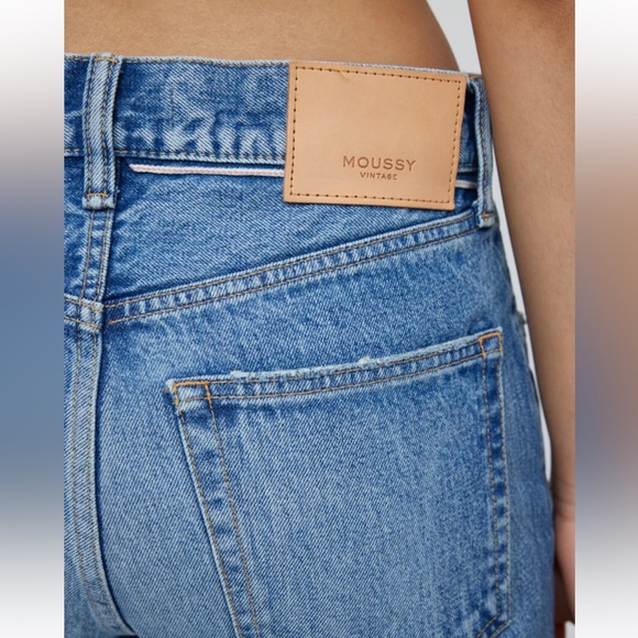 NWT Moussy Vintage Sahlen Straight Hight Rise Full Length Jeans - Picture 3 of 9